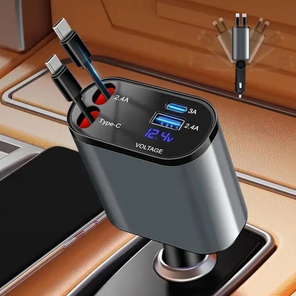 4 v 1 120 W nabíjačku s rýchlym automobilom na nabíjačku typu-