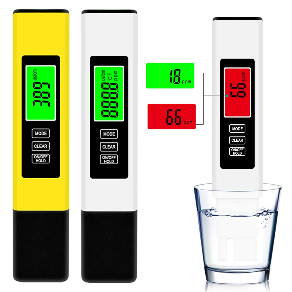 4 v 1 digitálny vodný tester TDS meter 0-9990 ppm TDS EC a teplota (° C ° F) Meter presný pre bazény akvária pitnej vody