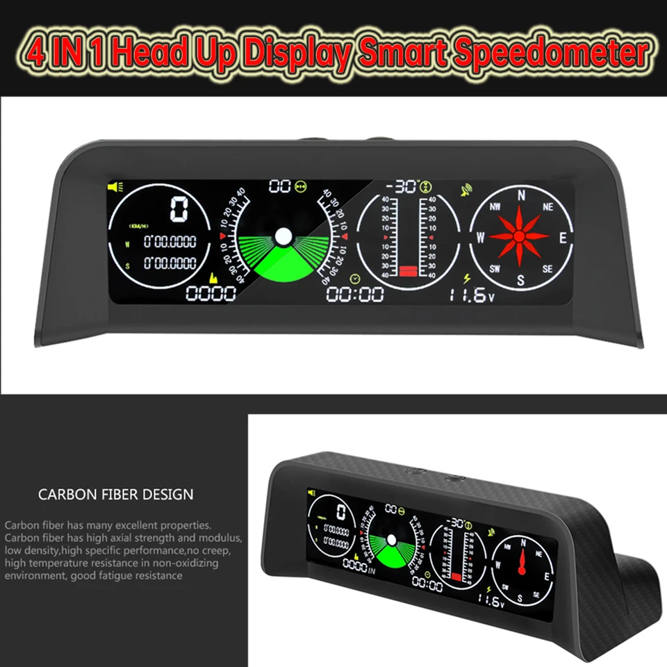 4 v 1 multifunkčný inteligentný sklon automat za inklinometer Compass GPS rýchlomer mimo cesty