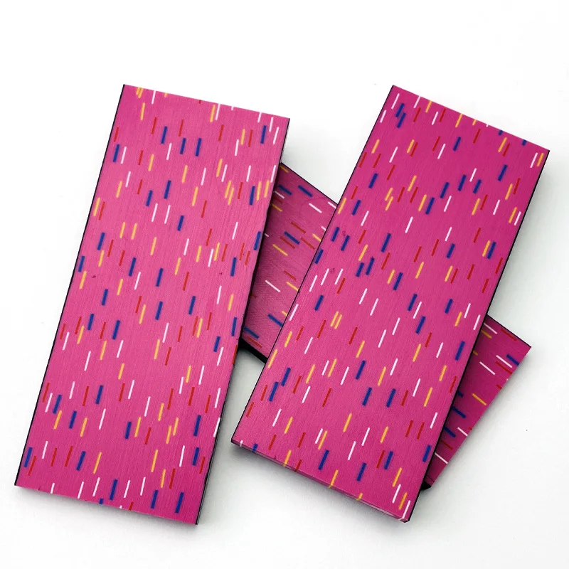 4 veľkosti Pink Donut Damascus Pattern G10 Komplexná doska materiálu doska pre nástroje nožov na rukoväť Stupnica DIY