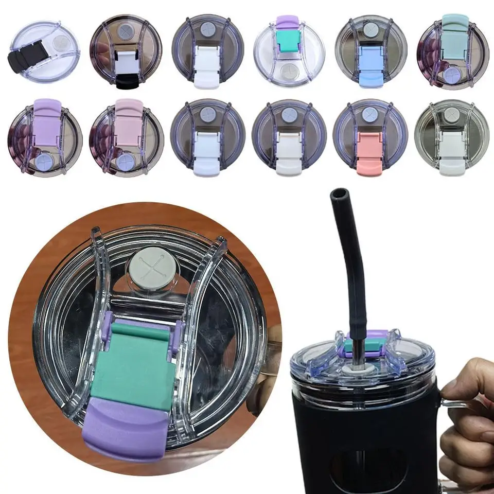 40/30oz tesniaci fľašu kryt fľaše Splash Spliekanie Proof Plain Plastické náhradné viečka pre pohár Staney Tumber Cupu s vekom poháňania rukoväte