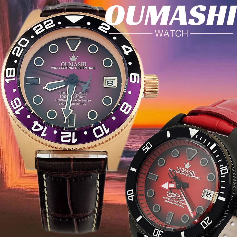40,5 mm SKX Watch NH35 Hnutie Automatické mechanické luxusné hodinky OUMASHI NH35 hodinky SAPPHIRE GLEY Vodotesné 100 metrov pánske hodinky