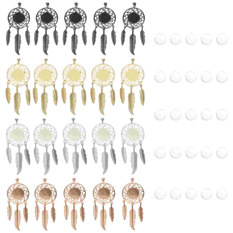 40 ks Vintage šperky čas drahokam držiak na držiak na držiak snov Ornament Ornament DIY kúzlo