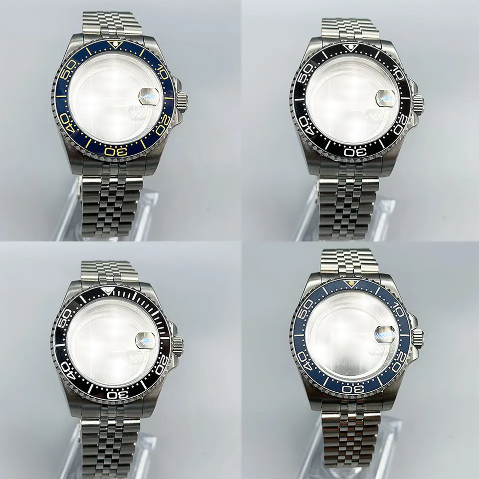 40 mm NH36 Pase Gold Water Ghost Sapphire Cadless Sub Ocel Diameter 28,5 29 mm vhodný pre pohybový oceľový popruh NH35