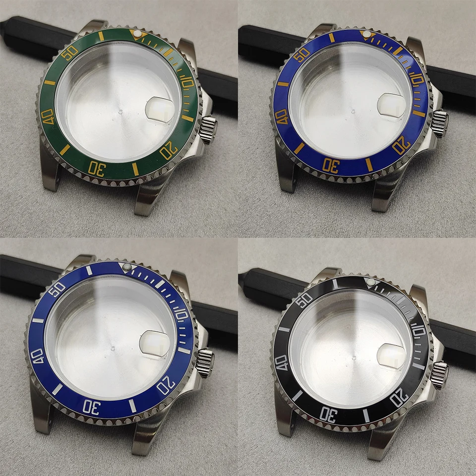40 mm puzdra NH35 Pase Pánske hodinky Keramický rám z nehrdzavejúcej ocele Sapphire Glass Fit NH35 NH36 pohyb/Miyota8215 Pohyb