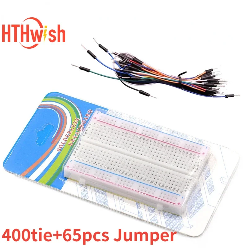 400 kravatových bodov Spájkovacia doska PCB Mini Test Protoboard Bread Board so 65ks jumperom