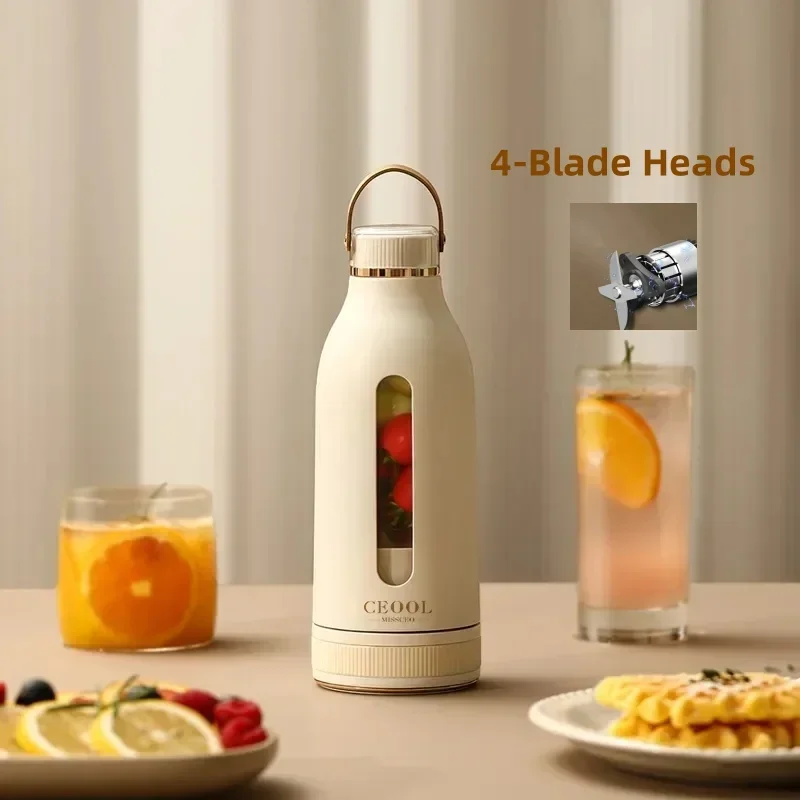 400 ml prenosný multifunkčný odšťavovač USB Rýchle nabíjateľný mixér Čerstvé ovocie brúska Elektrický mixér pohár trasie výrobca smoothie