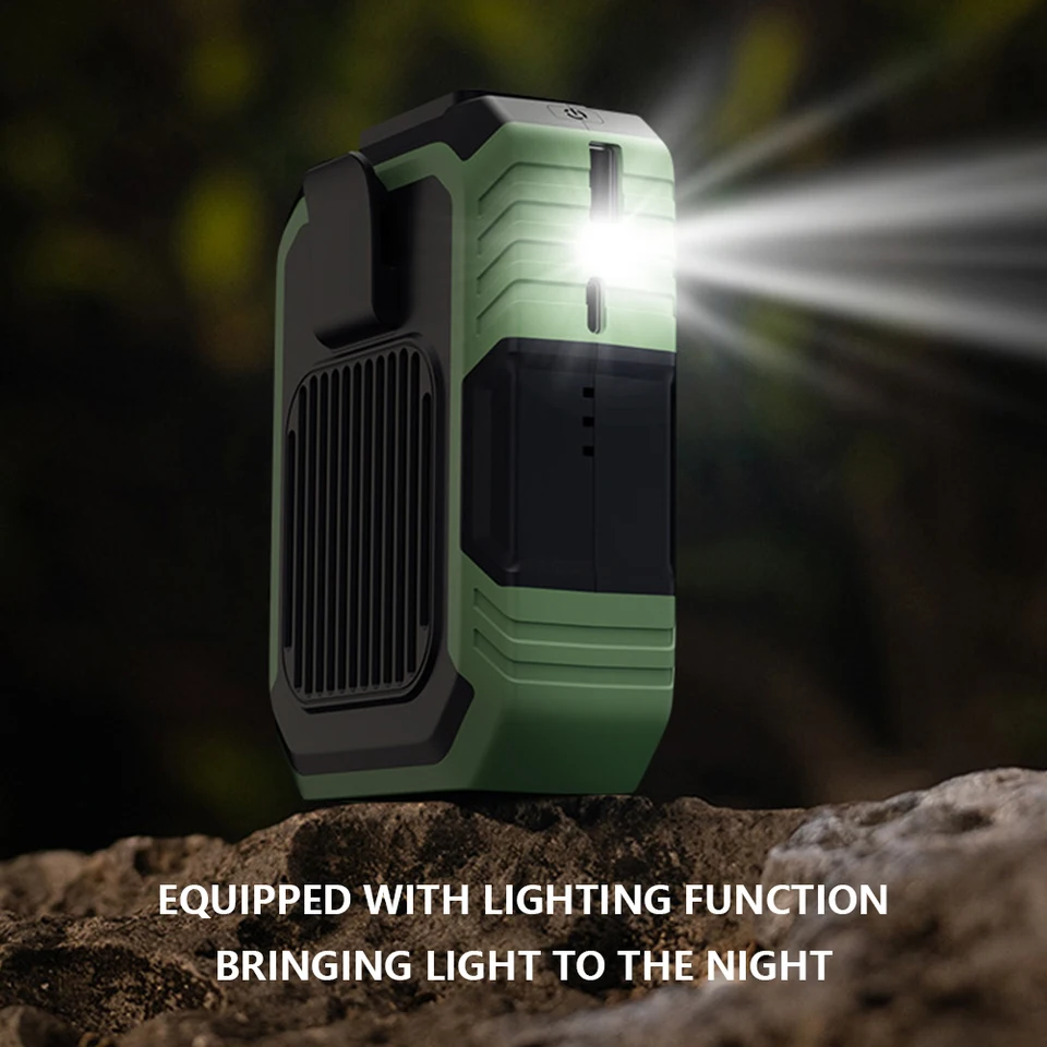 4000 mAh Belt ventilátor USB nabíjateľné prenosné Mini pásové ventilátor 3 Speed ​​Cooling Fan Pase Mobile Mobile Beltless pre vonkajšiu stranu