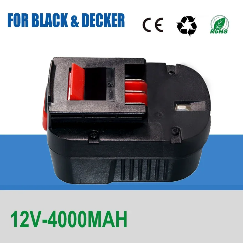 4000 mAh pre Black & Decker 12V Nabíjateľná batéria A12 A12EX FSB12 FS120B A1712 HP12K HP12 Výmena vŕtacej batérie