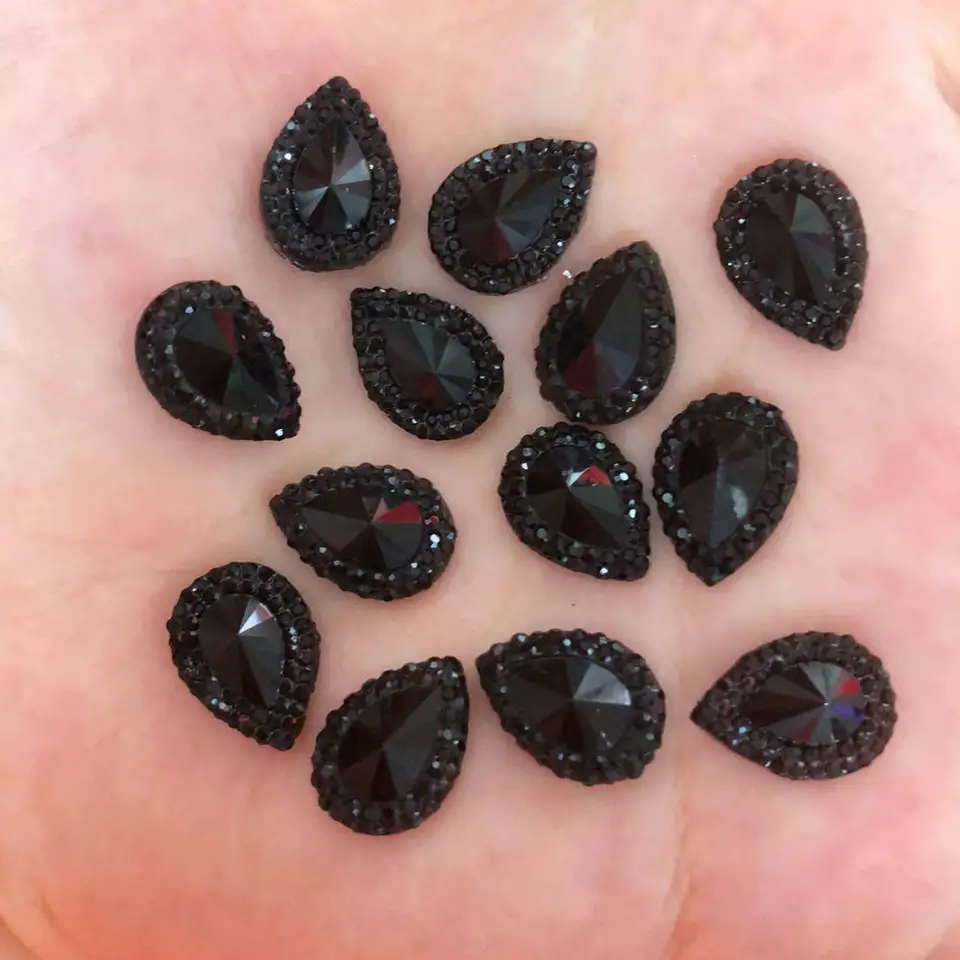 40ks 10 mm*14mm Ab Resin Drop Flatback Dbáno Detský zošita Svadba pre domácich majstrov F299