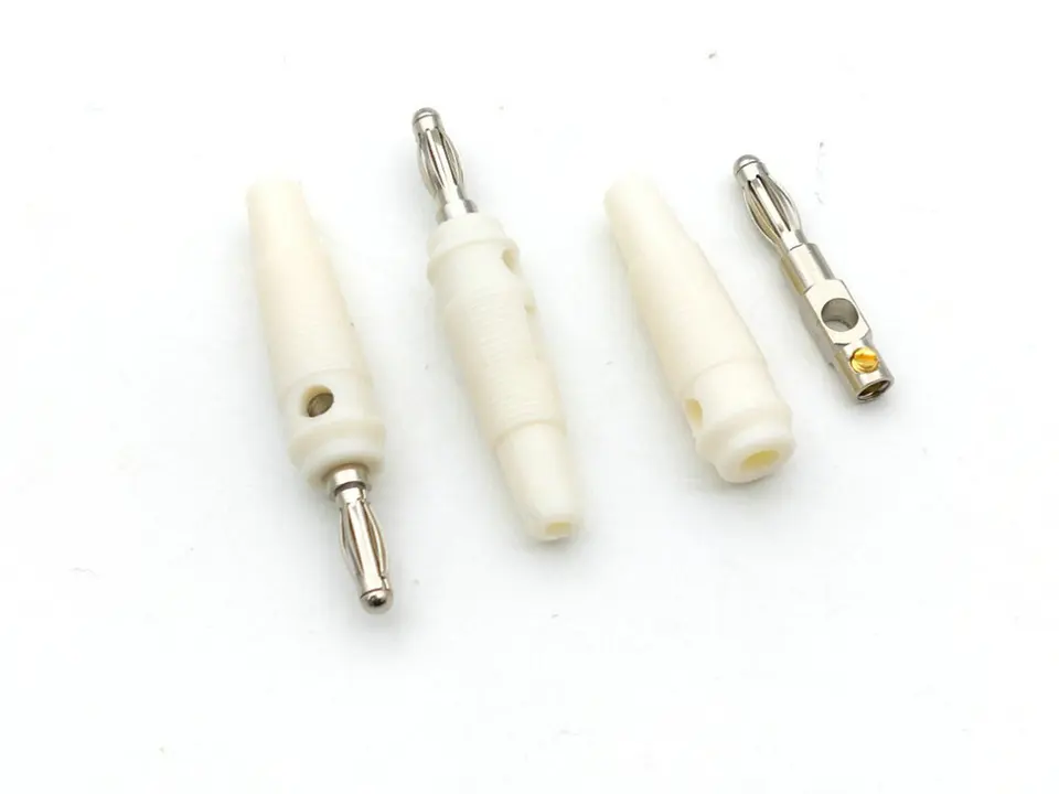 40ks/100ks biele konektory 4 mm banánov