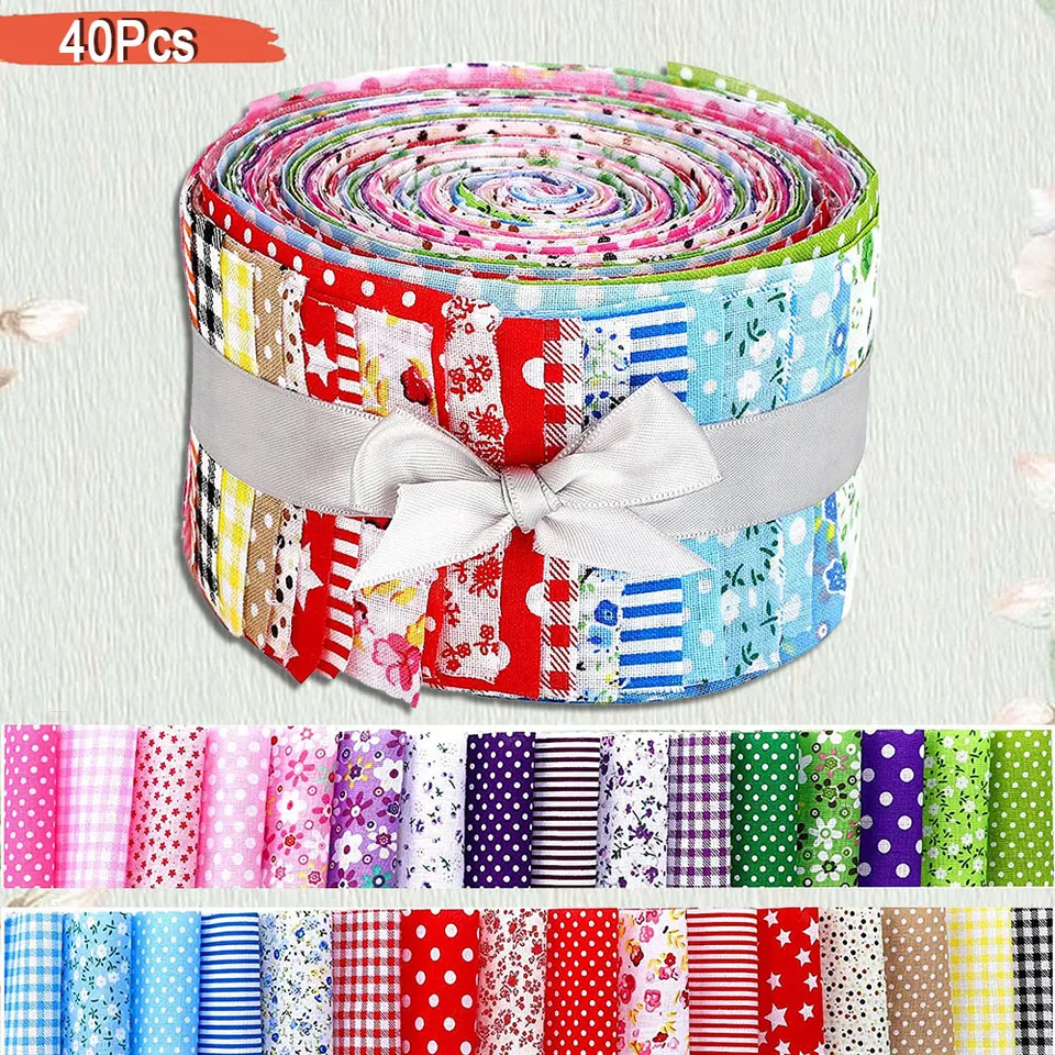 40ks Cotton Strip Prešívanie tkanín
