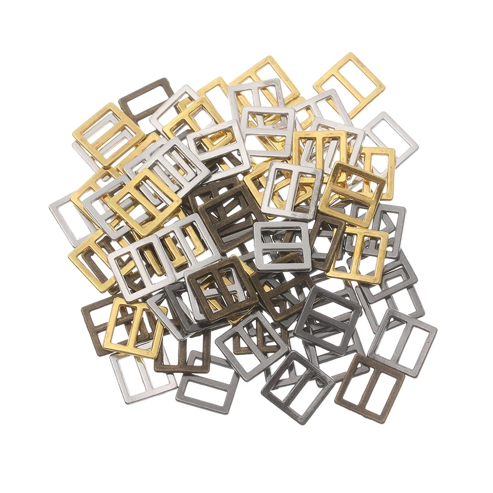 40ks kovové mini Tri-glide sponky gombíky DIY Dolls Buckles Doll Doll Tonsing Šitové tašky na bábiky topánky Doplnky 6/7/8,5 mm