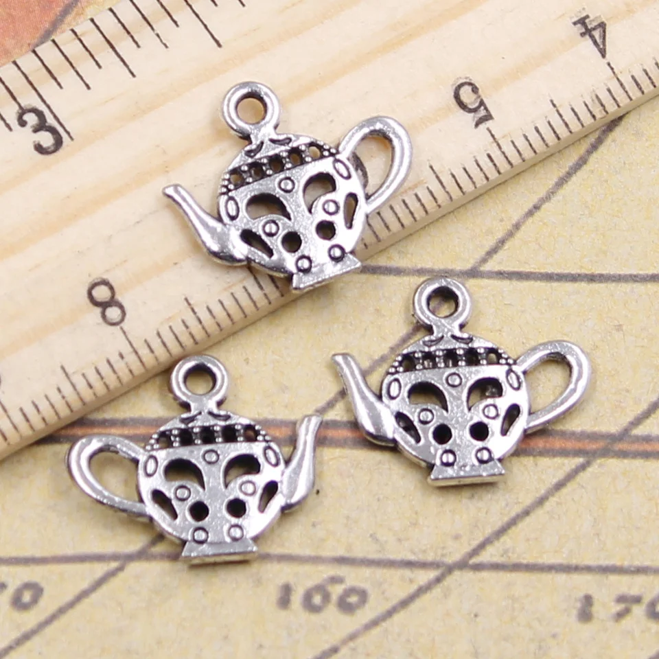 40ks kúzla dutá kanvica kanvica 16x18 mm Tibetské prívesky starožitné šperky výrobné ručné remeslo pre náramok pre náramok