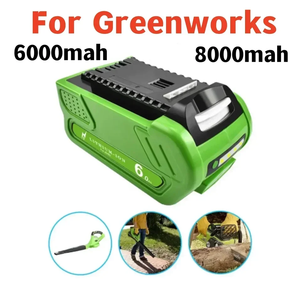 40V 6.0/8.0AH batéria pre GreenWorks 29462 29472 29282