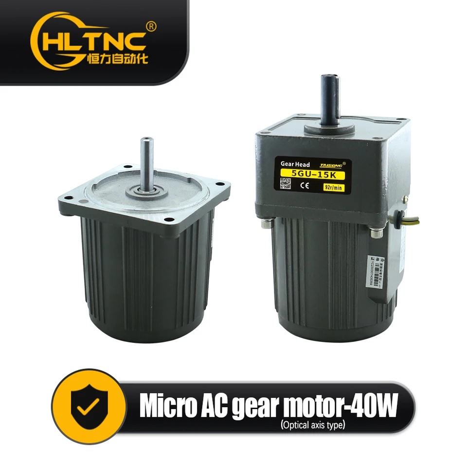 40W Micro AC Motor 110V 220V jednofázový asynchrónny motor prevodovky 12 mm hriadeľa motora 6 orpm-1400 or.pm 50/60 Hz pre balenie
