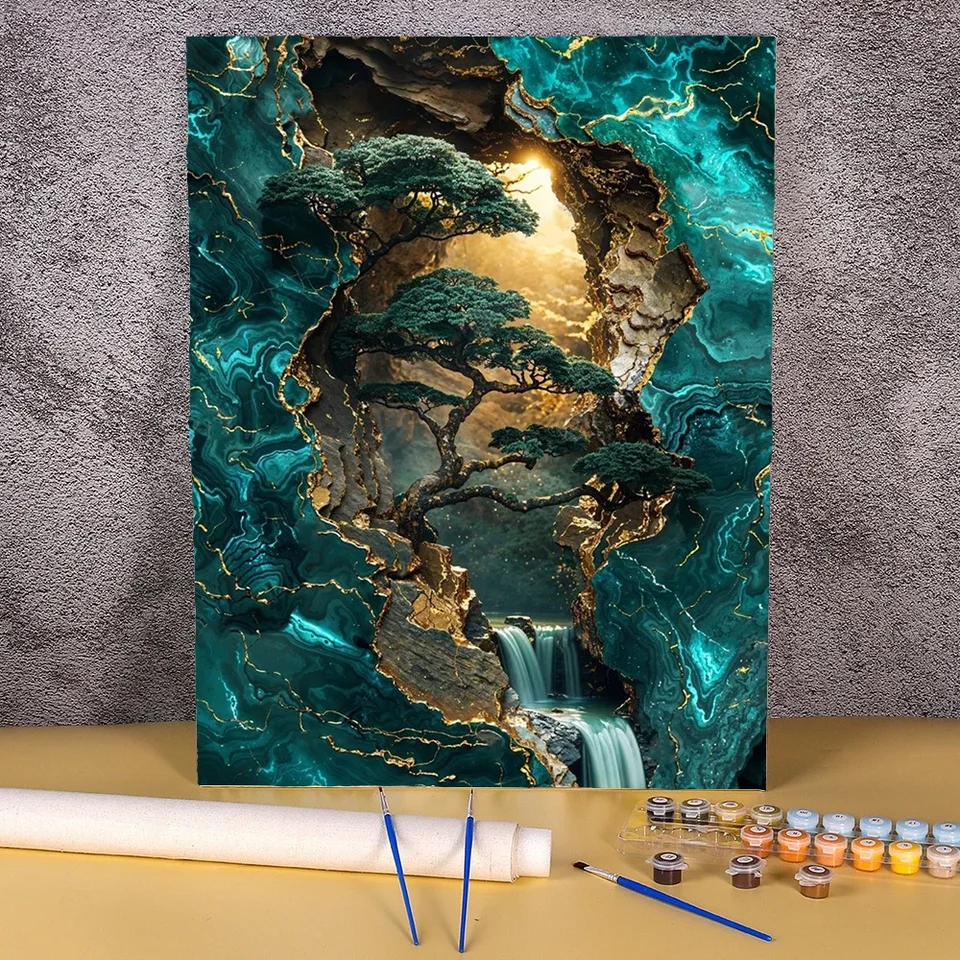 40x50 cm farby podľa čísel ručne maľované plátno maľba vodopádov maľba podľa čísel pre obývaciu izbu nástenná dekorácia