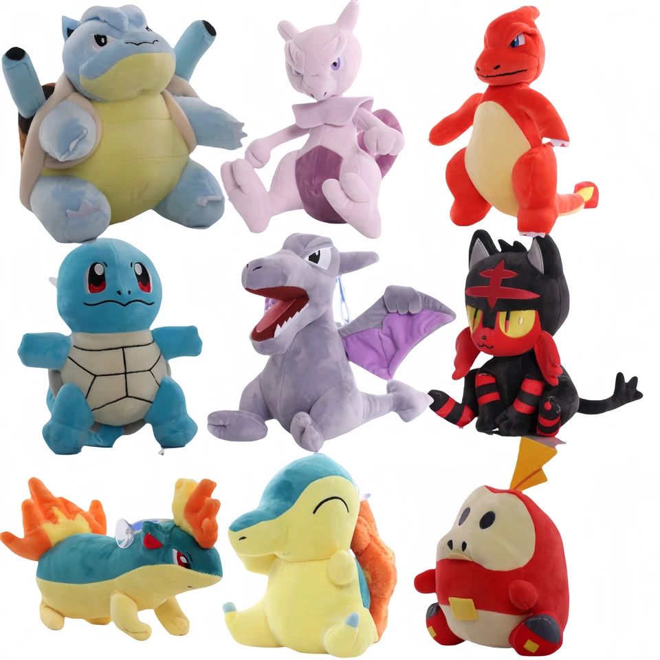 41 typov Pokemon Plush Litten Charizard Cyndaquil Gengar Toy Pikachu Peluche Quilava Fuecoco Mewtwo Charmeleon Darček na vypchávky bábiky