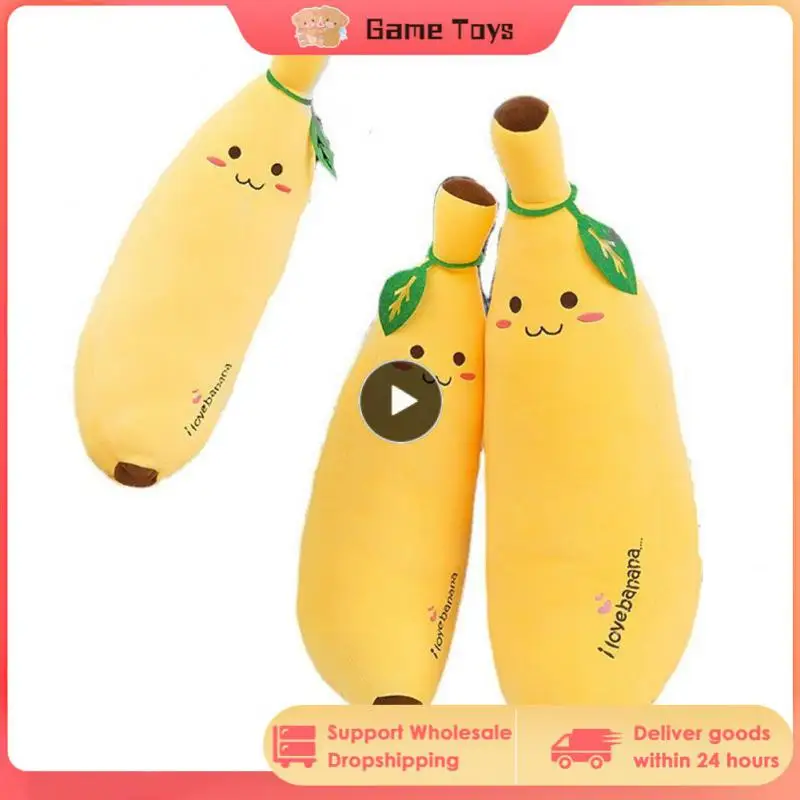 42-80 cm banánový vankúš Plush Plush Toy Girl Girl Sleeping Lazy roztomilé bábiky Detské narodeniny darček bavlnený mäkký vankúš