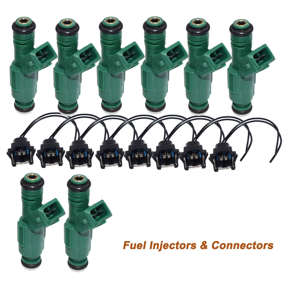 42 libier paliva Injector w/ konektory pre Audi 1,8T BMW 1,9L Ford Chrysler 2.0l 2,3L 2,4L 440cc 0 280 155 968 02801555968,0280156127