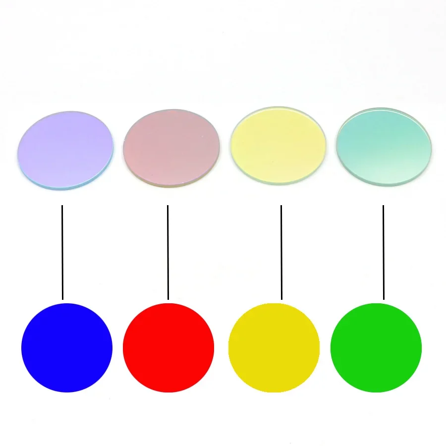 42 mm x 2 mm zelená žltá červená modrá farba potiahnutá priehľadná okrúhla plochá sklenená šošovka pre C8 C8+ C12 18650 LED baterka LED baterka