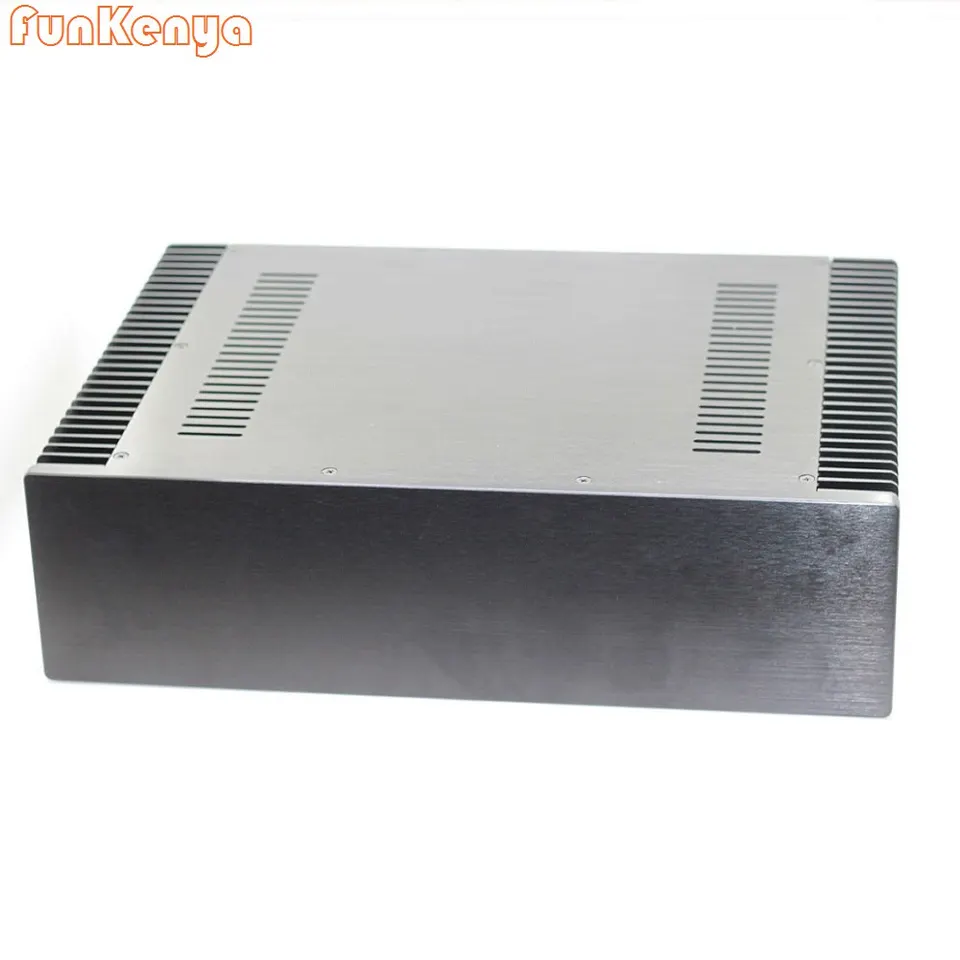 430x120x310mm Heatsink eloxizovaný hliníkový výkonový zosilňovač puzdro DAC Decoder Kryt Vlastná vŕtačka DIY Tube Amp Touching slúchadlá