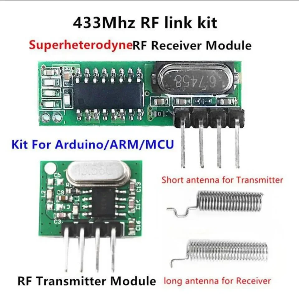 433 MHz-Superheterodyne RF RF prijímač a modul diaľkové ovládanie WL102-341 prijímací vysielací modul Elektrické diely