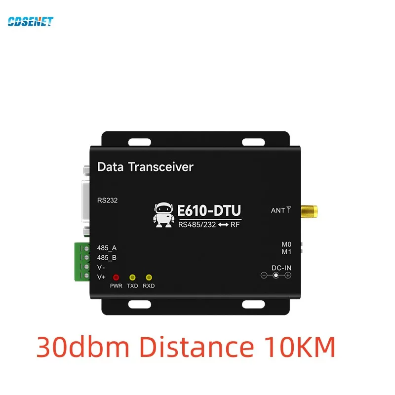 433MHz RS232 RS485 Wireless Digital Radio CDSENET E610-DTU (433C30) 30dBM 10 km neobmedzený vysokorýchlostný kontinuálny prenos