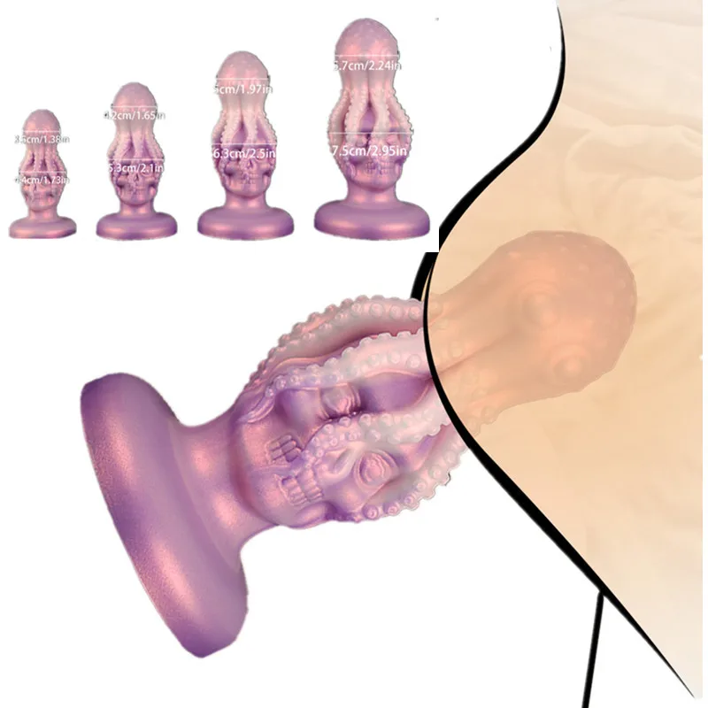 44-75 mm lebka análny zástrčka Silikón Obrovský, ale zástrčka BDSM dospelých pohlavných hračiek pre ženy pre ženy masáž g-spot Masáž dilatácie Men Masáž prostaty