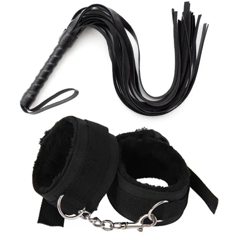 44 cm PU kožený bič bič flogger nylon Plush Sex putá Bondage otrok Exotické doplnky hračky pre páry dospelých hier