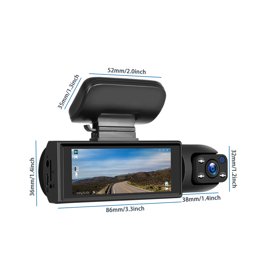 440p HD WiFi Dash CAM pre CAR DVR VIDEO VIDEO rekordér automatické nočné videnie WDR hlasové ovládanie bezdrôtového parkovacieho režimu 24H