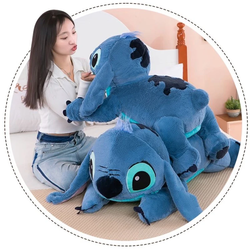 45/60/80 cm Veľká veľkosť Kawaii Disney Lilo a Stitch Fľdaté zvieratá Veľké plyšové hračky vankúš Anime Doll Doll Detské darčeky k narodeninám