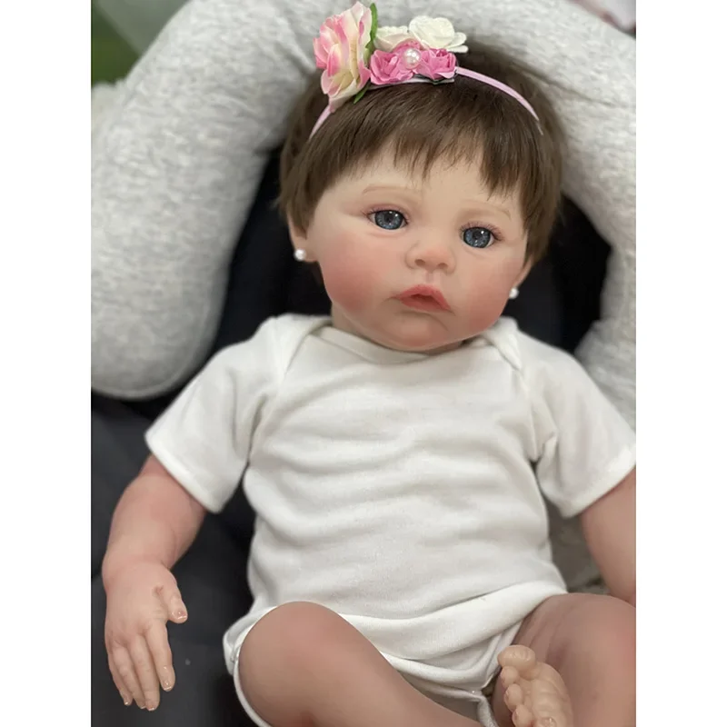 45 cm celotelové silikón Vinyl Reborn Baby Doll Meadow Mäkké telo 100% ručne vyrábaná 3D koža s visbilovými žilami zbierka umelecká bábika
