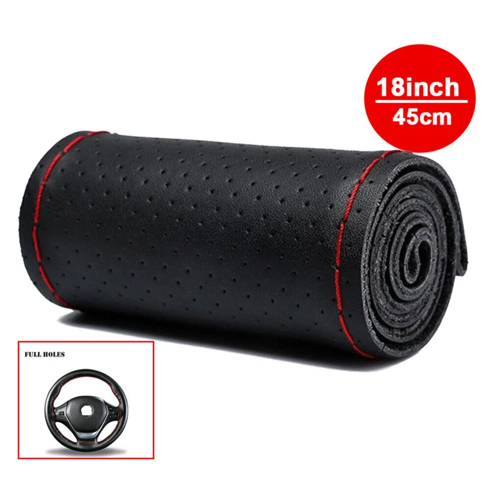 45 cm kožený vrkoč pre volant 18 ”ručný šijací volant Cover Cover Original Cowhide Link s ihlami