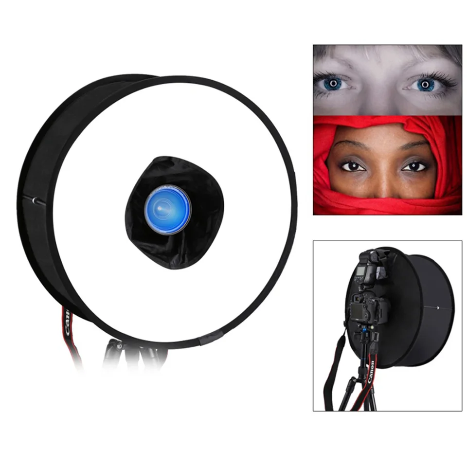 45 cm prsteň Softbox Speedlight Round Style Showlight Shoot Shootbox Softbox Softbable Soft Flash Light Difuser Photography
