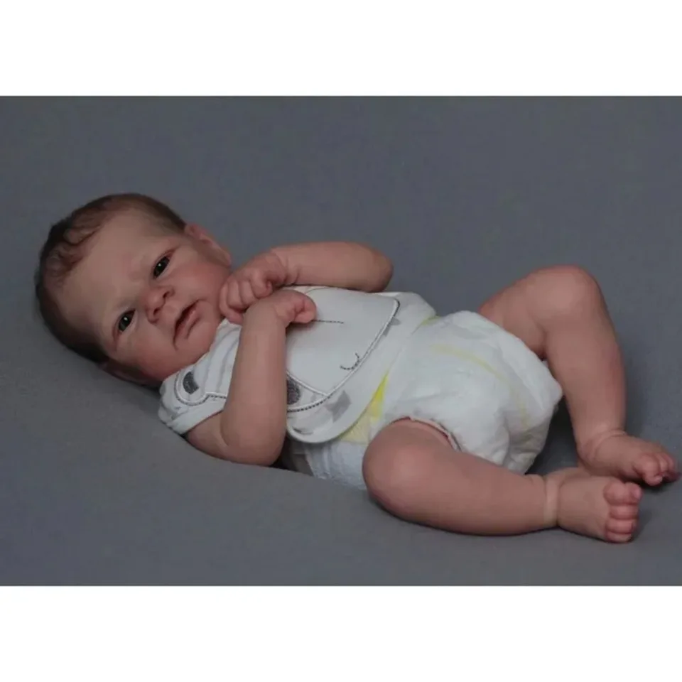 45 cm Reborn Baby Doll Eliáš Ručne vyrobený režijný novorodenecký detský detail maľba 3D koža s viditeľnými žilami Muñecas Bebe Reporn