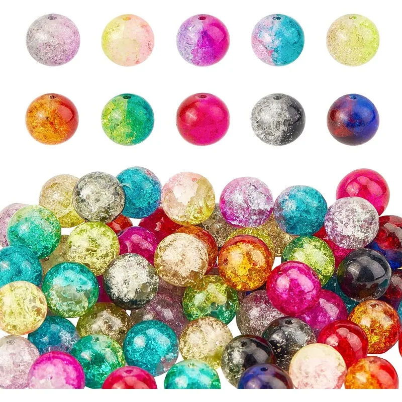 450ks praskajúce korálky 10 farby 6 mm ručne vyrábané lampa sklenené korálky krištáľové korálky pre letné korálske priateľstvo náramok