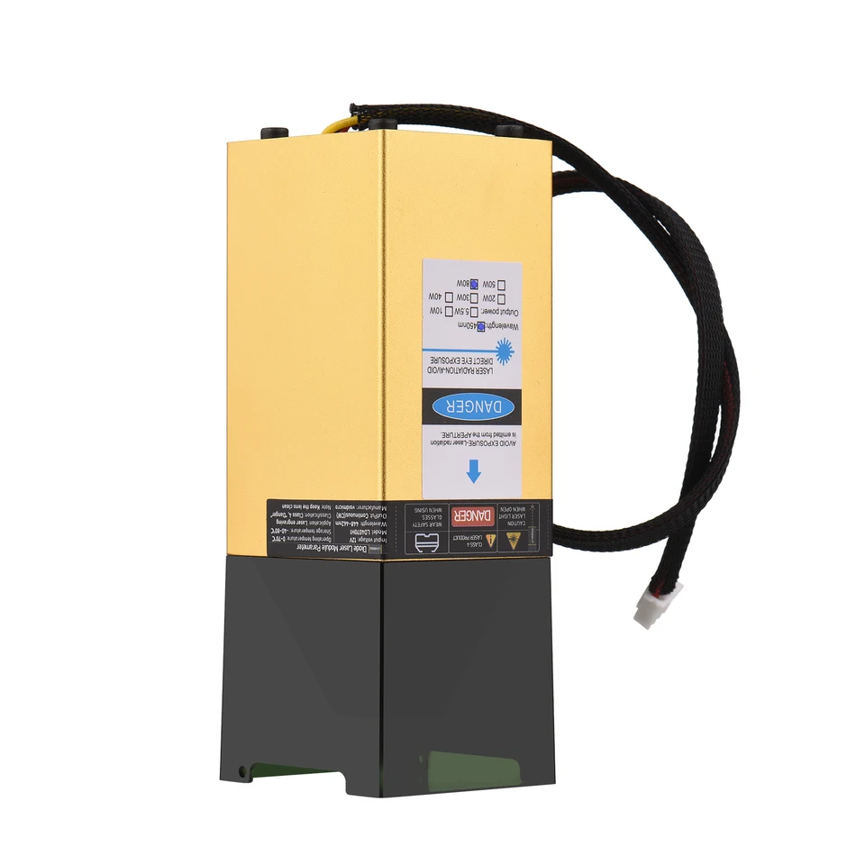 450nm 10W-80W laserový modul pevná ohnisková vzdialenosť laserová gravírovacia hlava Vysokorýchlostný laserový laserový graver Cutter 3D tlačiareň CNC router laser