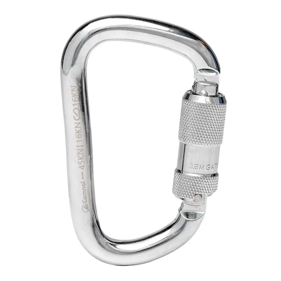 45kn Twist Gate Auto Lock Carabiner Hlidling Caving Caving Rappelling Trvalá outdoorové náradie
