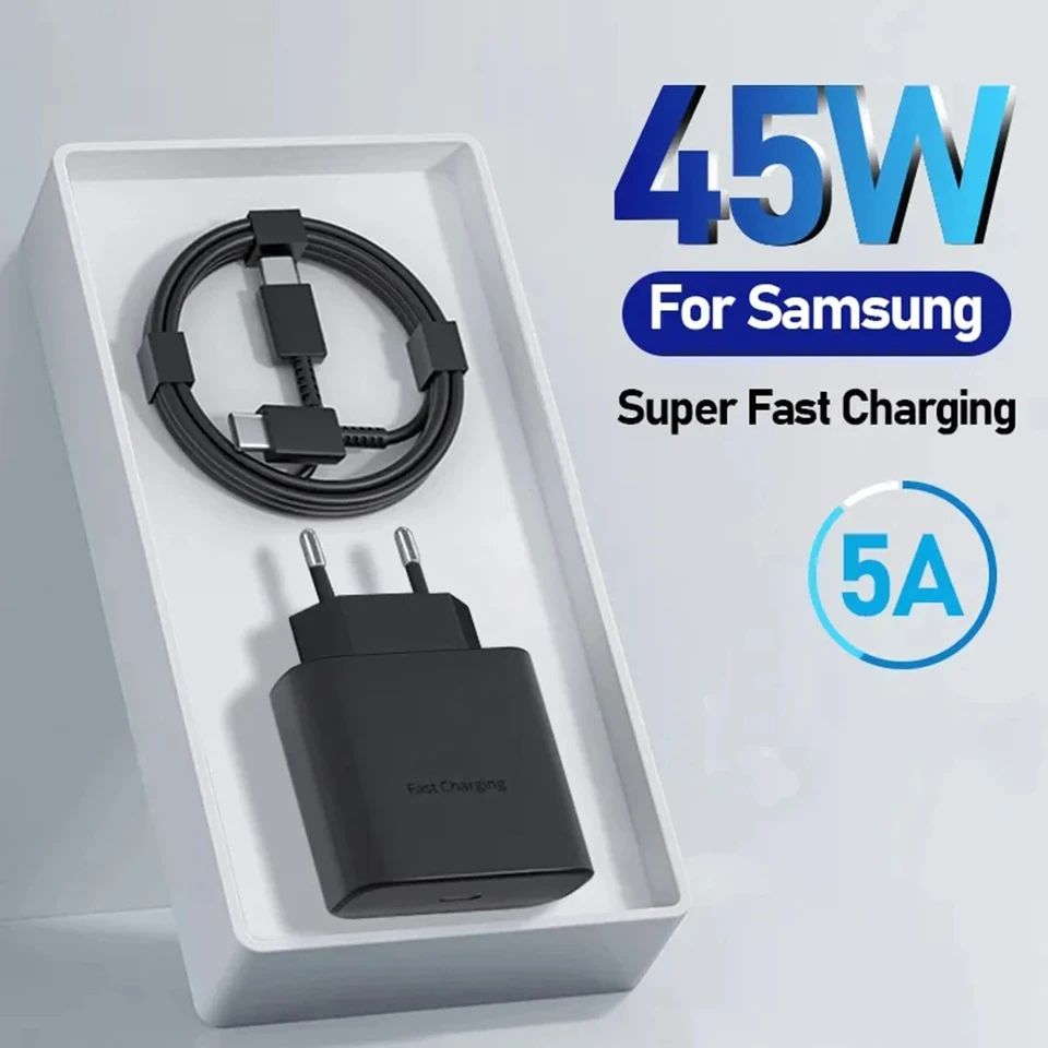 45W SNEL VOOR SAMSUNG OPLADER S24 S23 S22 S21 Ultra S20 Fe Plus A54 A53 A 52S A51 SNEL OPLAden USB TYPE C Kabel Telefoon Accesso