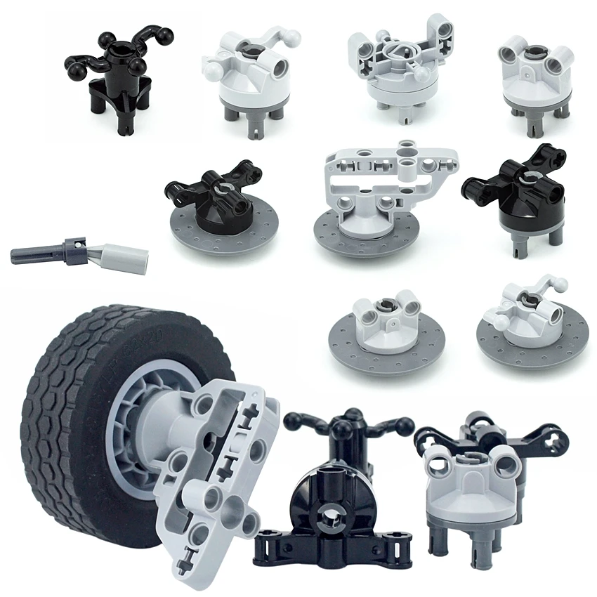46490 Technický záves MOC Suspension Rad volant s planétovým redukciou prevodovky DIY stavebné bloky Pneumatiky