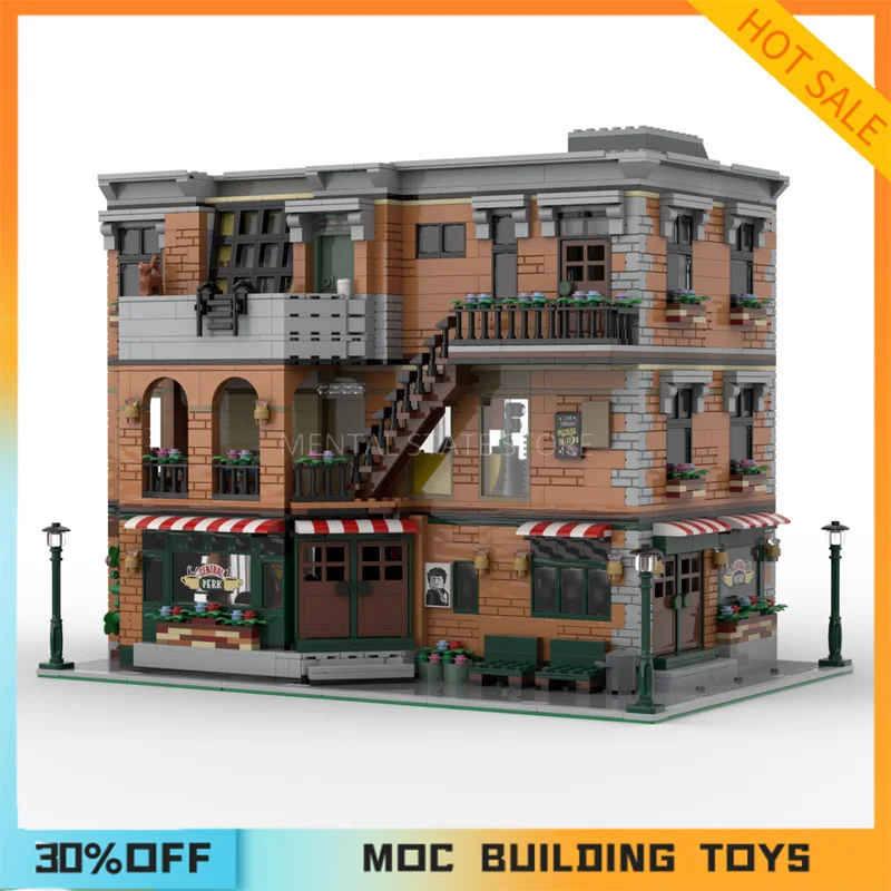 4653pcs Prispôsobené MOC Central Perk Friends Apartment Building Blocks Technity tehly