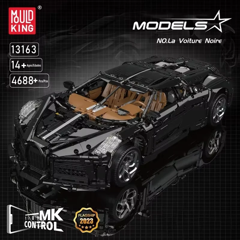 4688pcs High Tech Car Blocks Model Sports Racing Model 1: 8 Night Sound Sound Sound Diaľkové ovládanie automobilu Hračka Darček pre deti