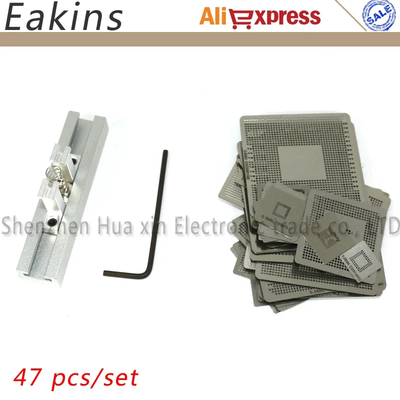 47ks/set Game Consoles Priame vykurovanie BGA šablón + BGA JIA BGA REBALL Kit pre Xbox 360CPU PS3-CPU WII GPU CXD2949CGB