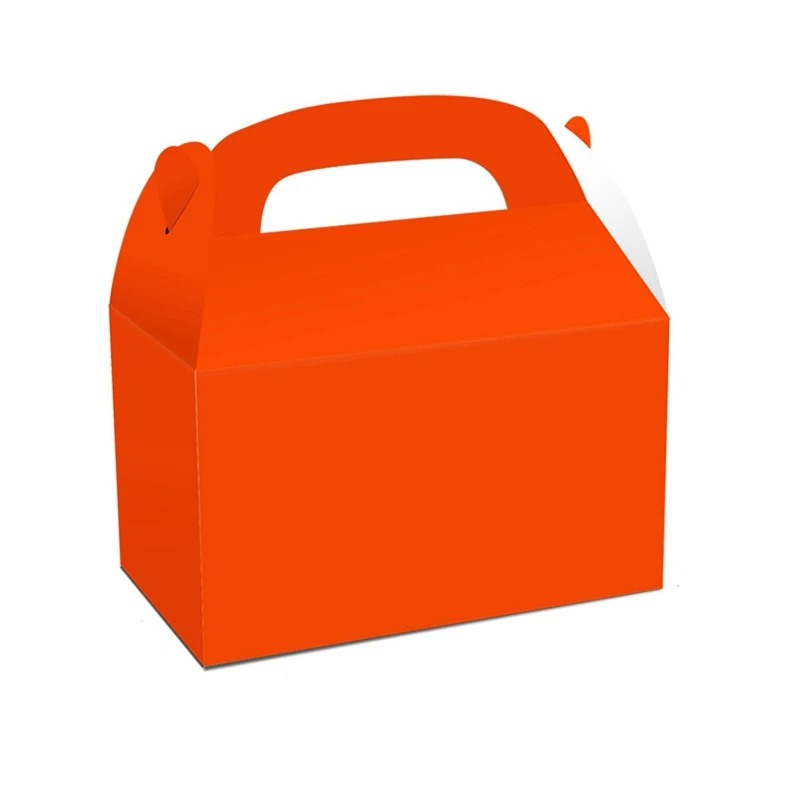 48 balenie bieleho liečivo štíty Party Party Boxes Paper Darčekové boxy Kit pre narodeninovú oslavu sprcha 6x3,5 x 3,5 palca, pomaranč