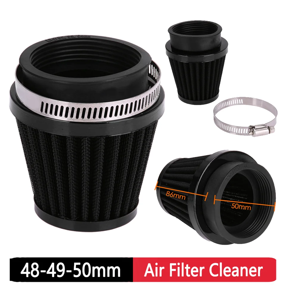 48 mm 49 mm 50 mm motocykel Vzduchový filter Vzduch Univerzálny motocykel Vysoko výkonný okrúhly motocykel