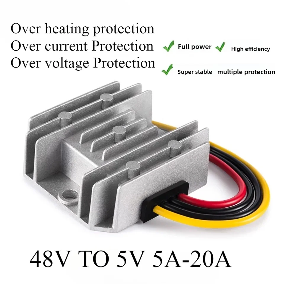 48 V až 5V 5A-20A Regulátor DC-DC Buck Converter 48 V až 5 volt-dole Buck Buck Modul napájacie napájacie napätie pre CAR