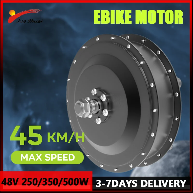 48 V Elektrický bicykel 250/350/500 W náboj pre zadné/predné 20-29inch 700c Veľkosť kolies E Bike Výkonný kefový prevodový motor 9 kolíkov