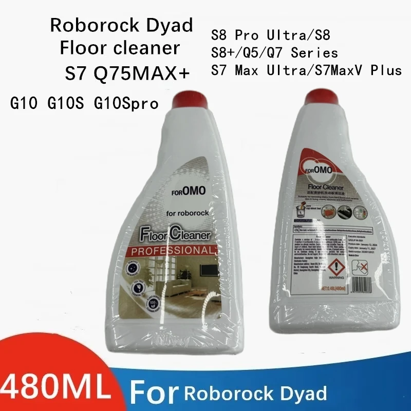480 ml roztok čistenia podlahy pre Roborock S8 Pro Ultra/S7 Maxv Ultra/Dyad/S7 Vávac