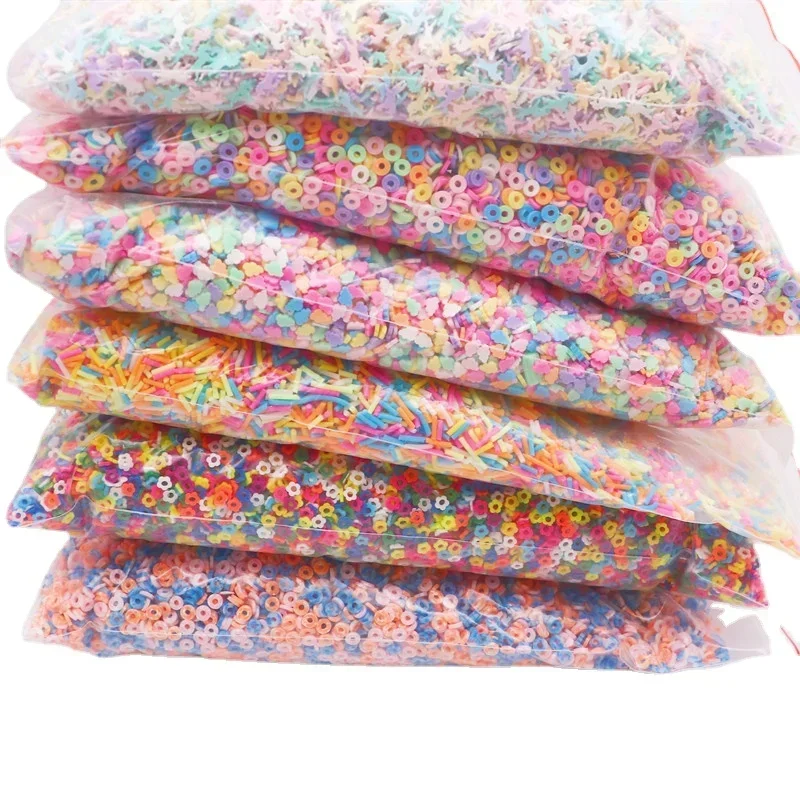 490g 3d 5 mm mix farebné hlinené plátky slime candy hviezda kvetina ovocná ovocná hlinená hlinka